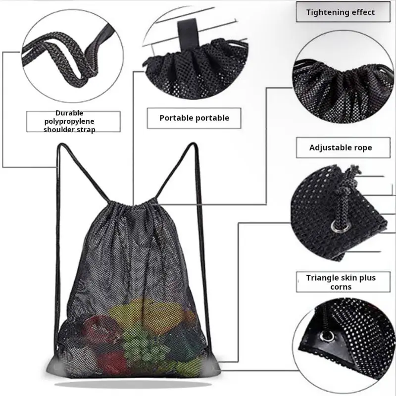 Сетчатый рюкзак с веревкой, су – обзор и цена Fishing Equipment Bag