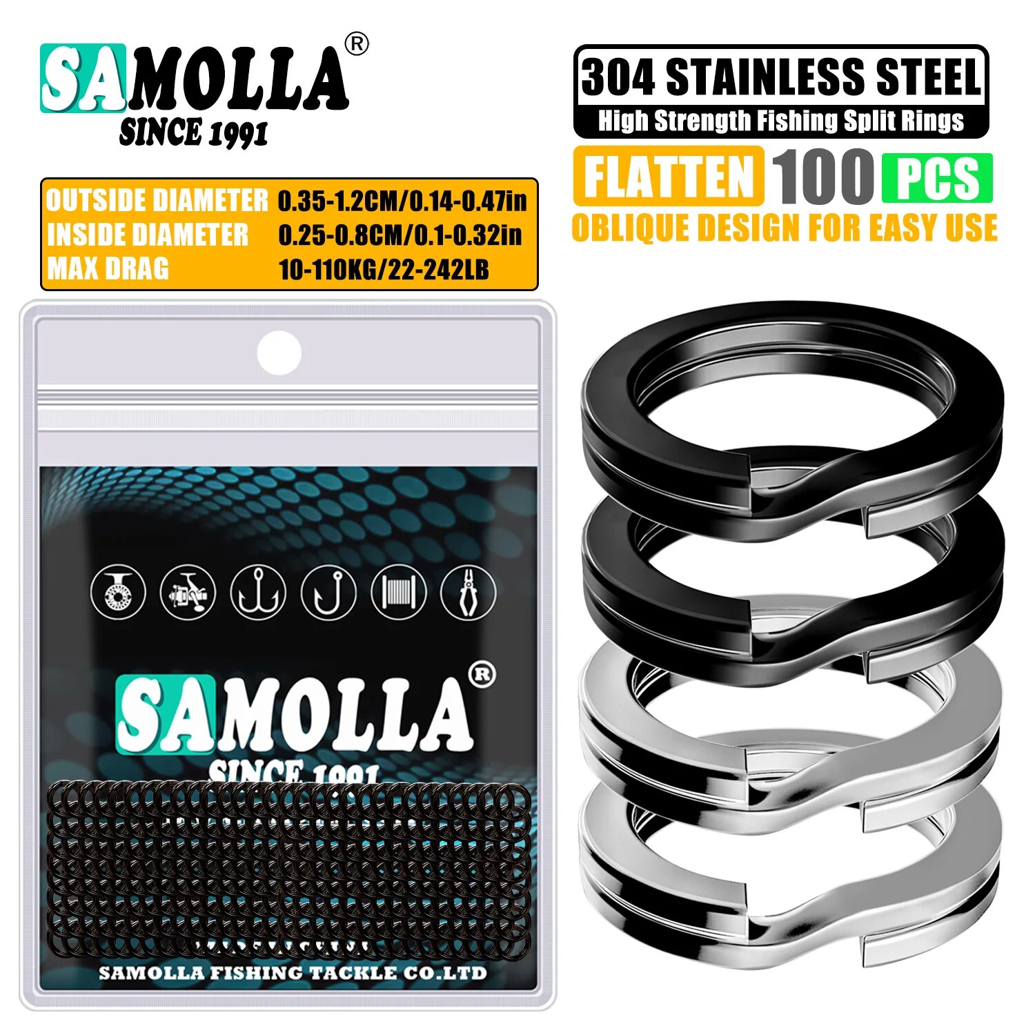 100 шт. рыболовные разъемные к – обзор и цена Fishing Equipment Cheap